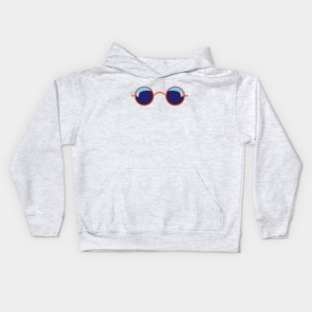 Orange and Blue Sunnies 01 Kids Hoodie by Julia Newman Studio